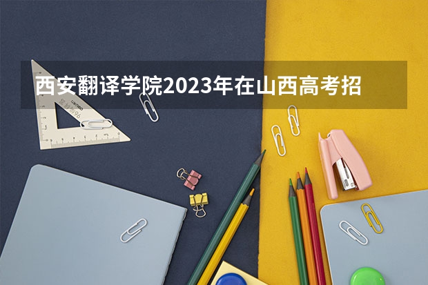 西安翻译学院2023年在山西高考招生多少人