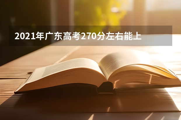 2021年广东高考270分左右能上什么样的大学