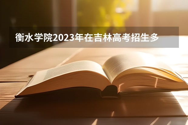 衡水学院2023年在吉林高考招生多少人