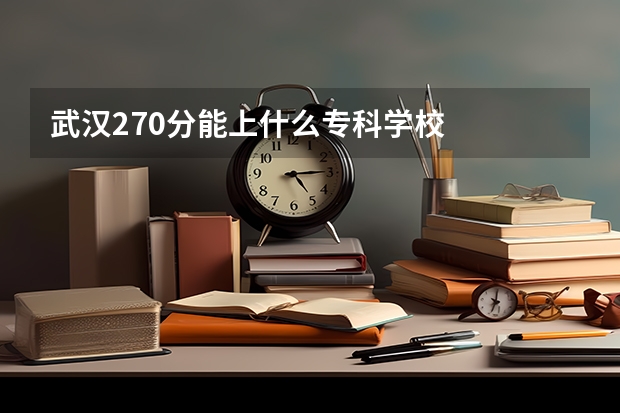 武汉270分能上什么专科学校