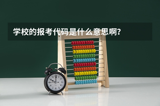 学校的报考代码是什么意思啊？